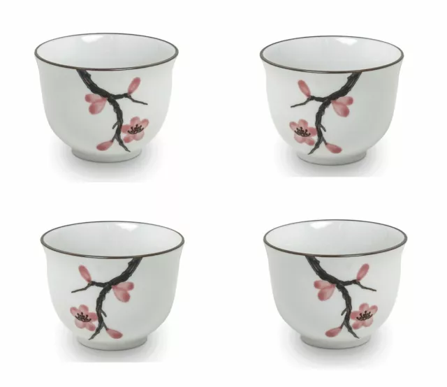 031 Taza de Té Mocca Café Espresso Kaffe Taza Sakura Blanco 4 Serie Set