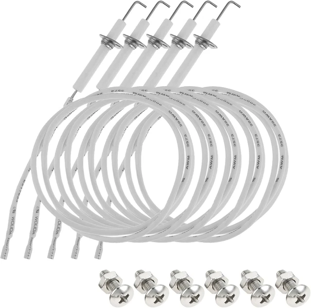 5PC GRILL IGNITER Wire Kit Ceramic Electrode Replacement Parts for BBQ