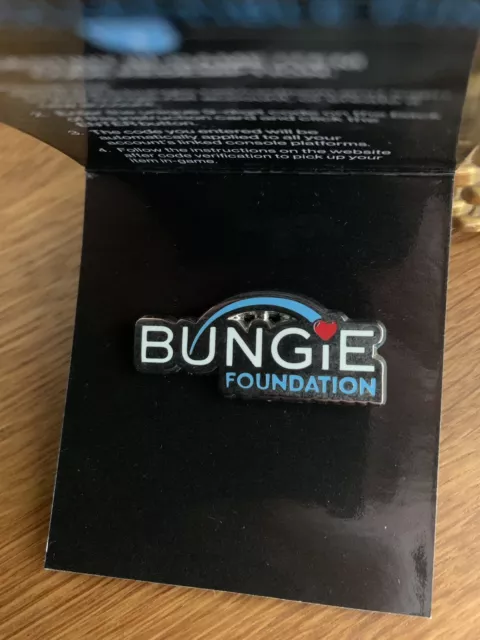 Destiny Bungie Foundation Collectible Pin x1  (NO EMBLEM CODE INCLUDED!!)