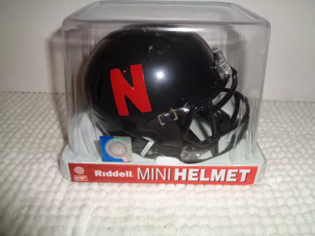 Eric Crouch Mike Rozier and Johnny Rodgers Nebraska Huskers Autographed  Riddell AMP Alternate Speed Replica Helmet with Heisman Inscriptions