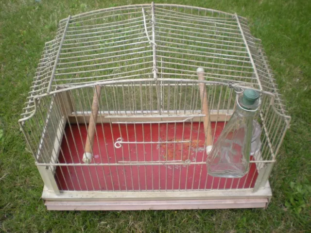 Ancienne Cage A Oiseaux En Fer Vintage Deco Annees 60 70 80