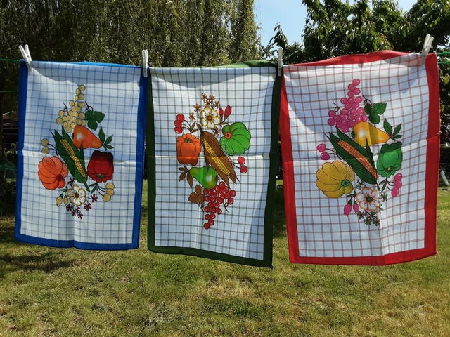 3 serviettes /torchons de cuisine 100%coton neuf
