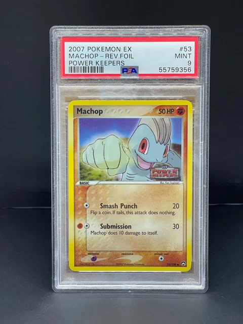 Pokemon Ex Power Keepers Machop Reverse Holo PSA 9 MINT #53 - Graded Card