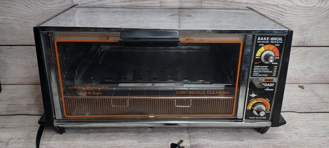Vintage GE TOASTER OVEN General Electric BAKE Broil TOAST R OVEN USA - WORKS!