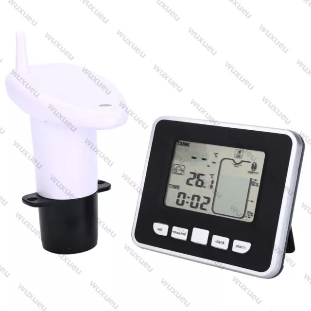 Ultrasonic Water Tank Liquid Level Meter Temperature Sensor Battery Indicators