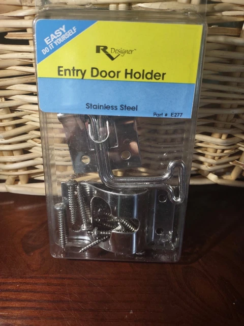 RV Designer E277 Stainless Steel Self Closing 90 Degree Holder (Entry Door Ha...