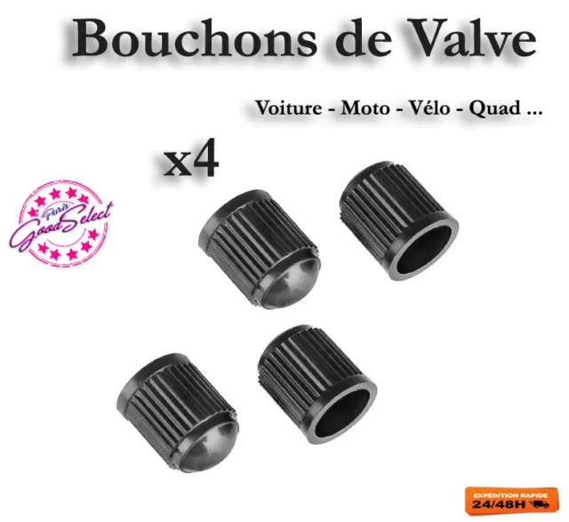 x4 BOUCHONS DE VALVE pneu accessoire - Voiture - Moto - Vélo - Quad (A101)