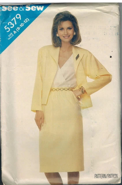 5379 UNCUT Vintage Butterick SEWING Pattern Misses SEE & SEW Jacket Skirt Blouse