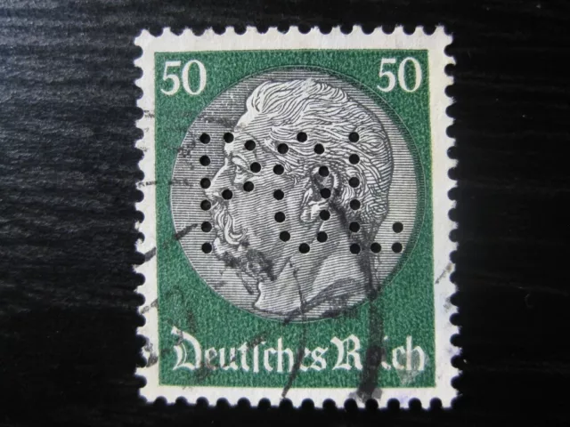 THIRD REICH Mi. #525 scarce used POL Police perfin stamp!
