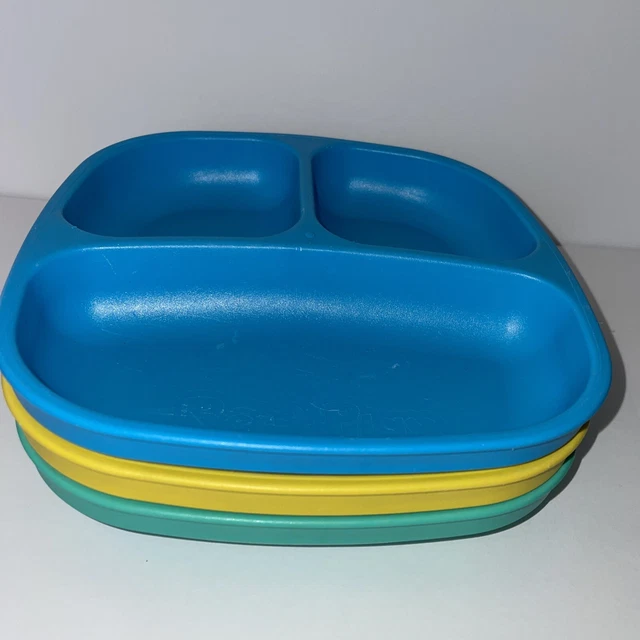 RePlay Placas Profundas Divididas Niño Pequeño Bebé LIBRE DE BPA, Materiales Reciclados Lote 3