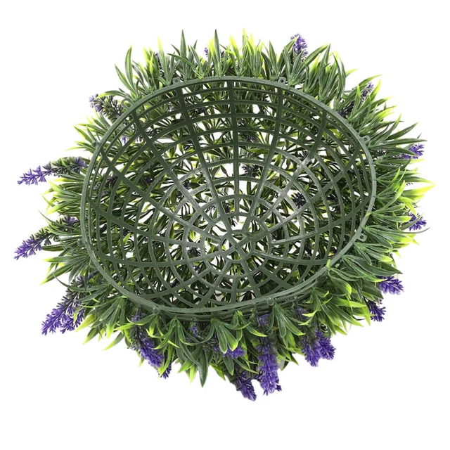 Set Di 4 Piante Artificiali Per Esterni – Erba Topiaria Con Picchetto – 61 Cm – UV Resistant