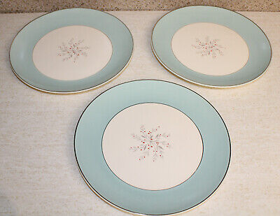Homer Laughlin® Rhythm™ Aqua Turquoise Dinnerware: 3 - 10" Dinner Plates