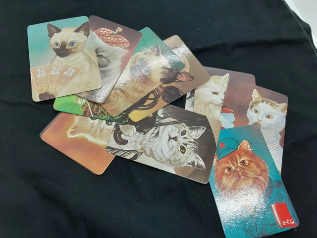 Lot of 12 vintage 1988 cute cats pocket calendars Portuguese