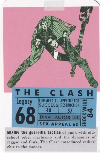 The Clash, card from Battle of the Bands Rock Trump Card Game 2016