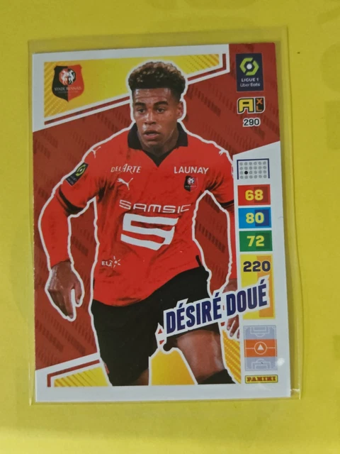 Carte Panini Désiré Doué Rookie Card - Stade Rennais - Ligue 1 2022-23 - #186