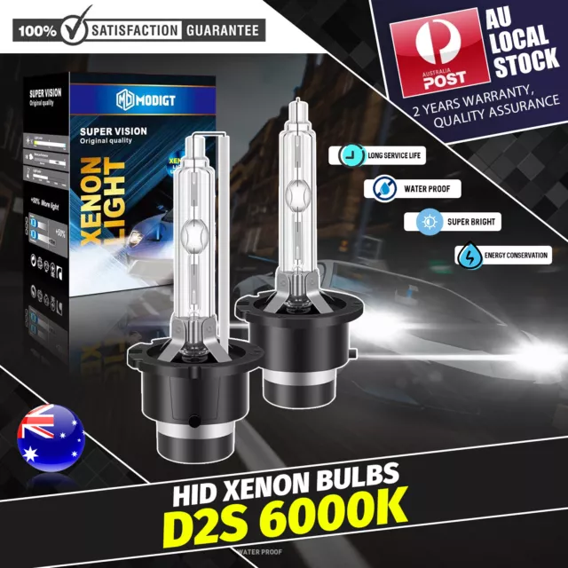 D2S 6000K HID Xenon Bulbs Headlight Globes Replace for Philips for Osram 35W