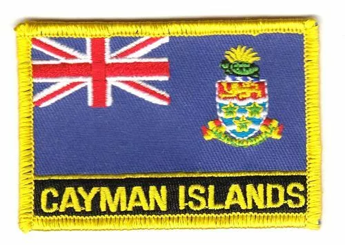 Flaggen Aufnäher Patch Cayman Inseln Schrift Fahne Flagge