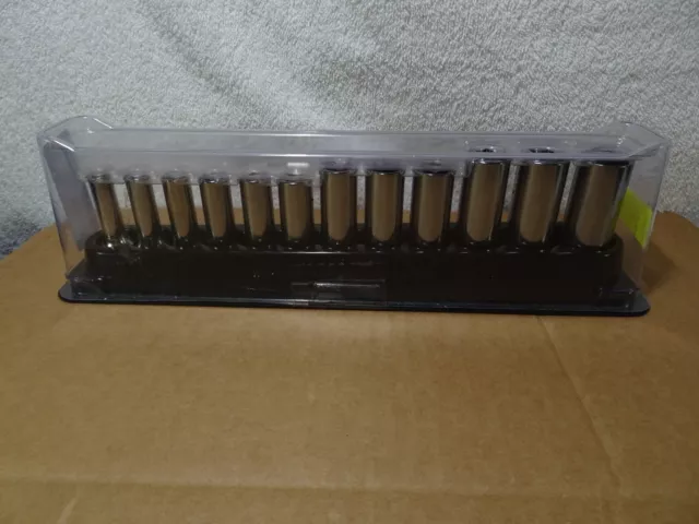 Snap On 12 Piece Metric 1/2” Dr 6 Pt 8-19MM Deep Socket Set pakty241 212SFSMY