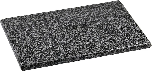 Home Basics Granite Cutting Board, Serving Board, Cheese Board, 8" x 12", Grey