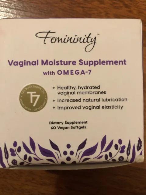 Restore Feminity - Suplemento natural de humedad femenina omega-7, 60 quilates
