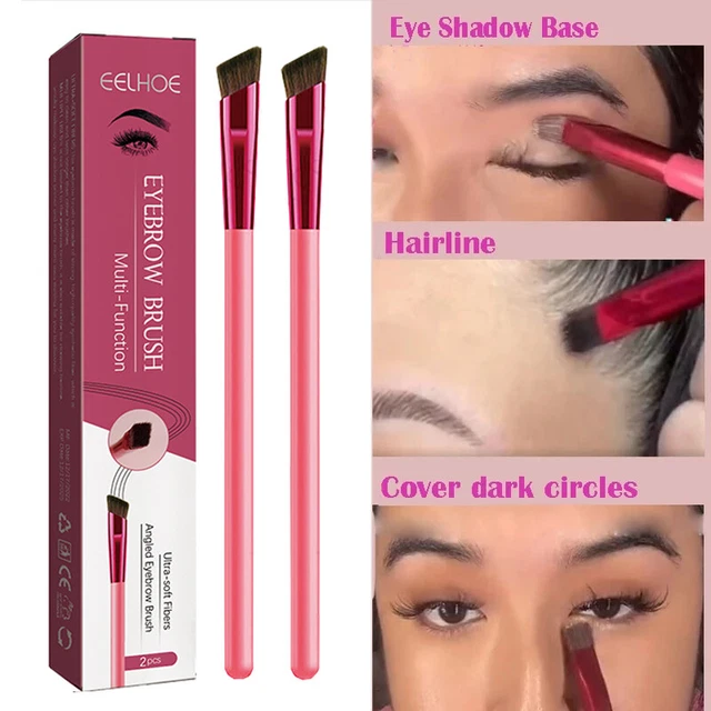 2pcs Carré Cheveux Sauvage Sourcil Brosse Délié Brosses Sourcils Femme Beau ,