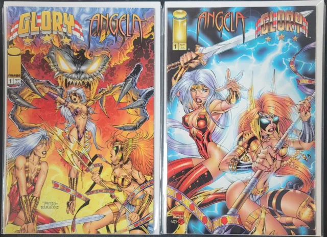 Glory/Angela 2 Issue Crossover Image Comics 1995 Complete Set! VF-NM 8.0-9.0+!