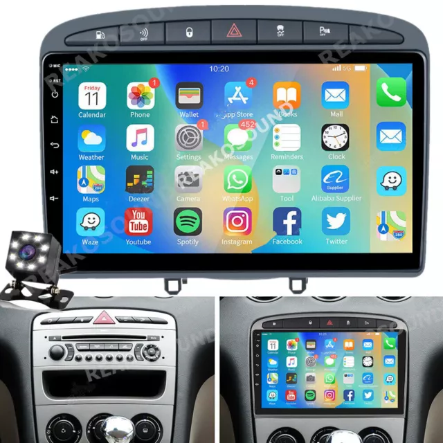 Autoradio Android per Peugeot 308 408 Stereo con GPS Navi WIFI Bluetooth FM RDS