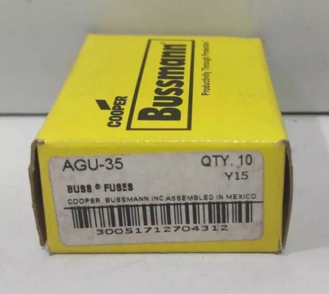 Cooper Bussmann AGU-35 Buss Fusible AGU35/10-PCs Lot