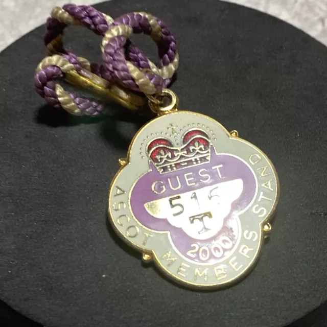 VINTAGE Ascot Guest Members Stand Badge 2000 Horse Racing Memorabilia