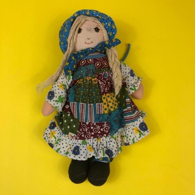 Vintage Holly Hobbie Knickerbocker 8" Small Rag Soft Toy Doll 1970s 1980s