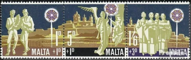 Malta 398-400 triple strip mint never hinged mnh 1969 christmas brands
