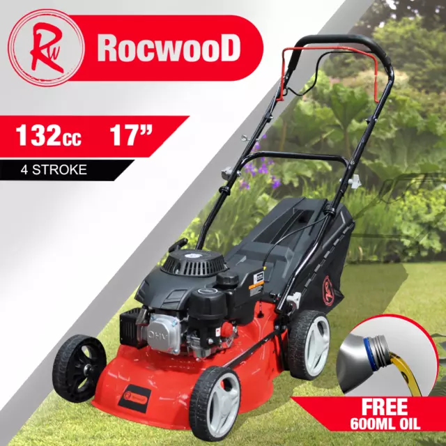SELF PROPELLED PETROL lawnmower used 135cc Dobbies Essentials