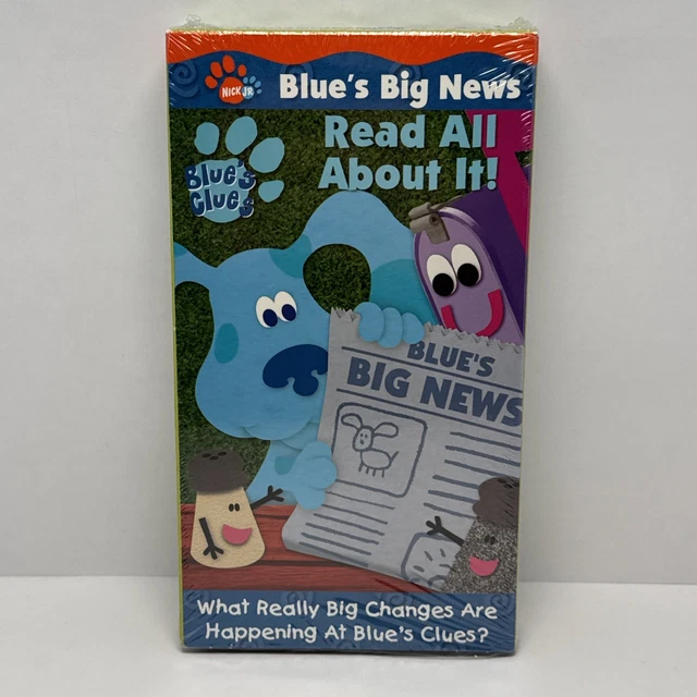 BLUE’S CLUES BIG News Read All About It! VHS Nick Jr Cartoon - New ...