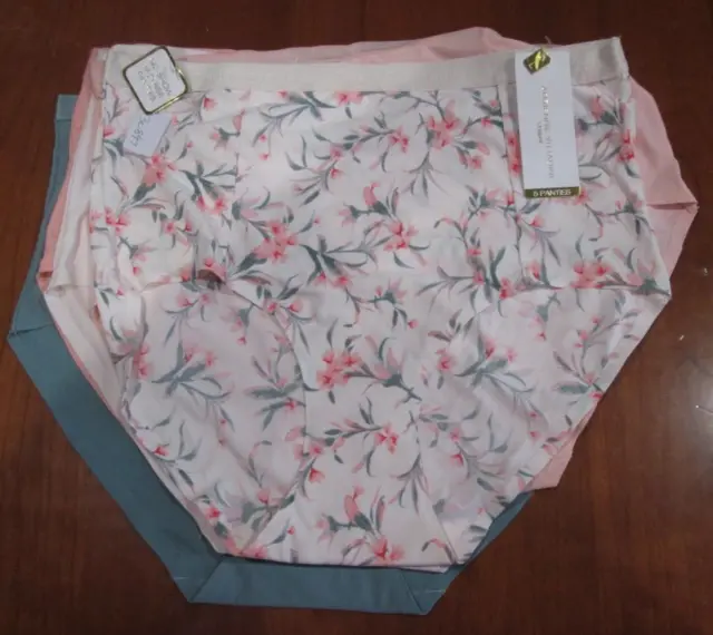 ADRIENNE VITTADINI ~ Womens Brief Underwear Panties Cotton Blend 5-Pair ~ L  $26.70 - PicClick