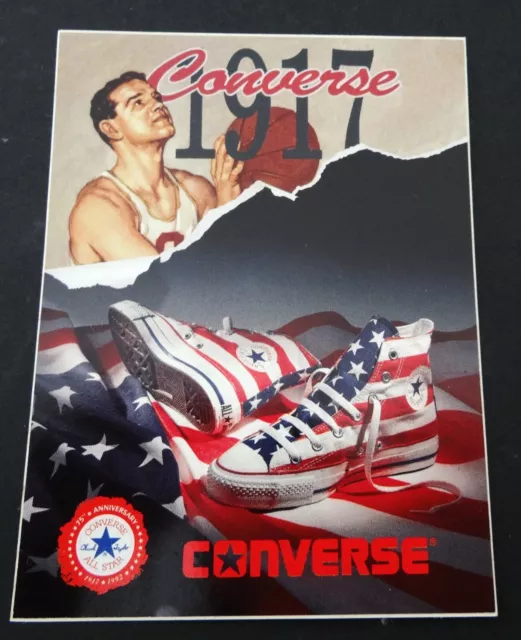 Adesivo Pubblicità Converse Chuck Taylor Stars E Strisce 75 Anni 1917-1992