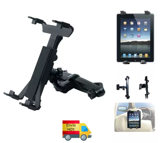 SOPORTE TABLET GPS TV PARA COCHE AJUSTABLE HASTA 26cm REPOSACABEZAS ENVIO ESPAÑA