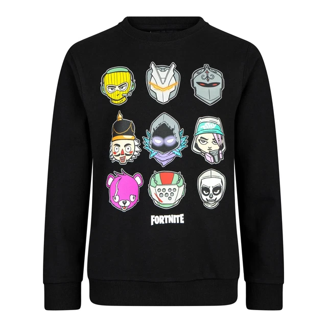 PULL DE JEU noir FORTNITE enfants sweat shirt gamer skins 10 16