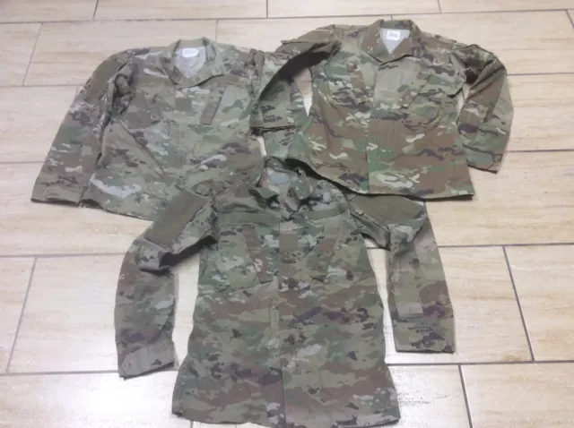 Lot of 3 US Army Multicam FEMALE Combat Coat Insect Rep OCP Uniform  33 Long