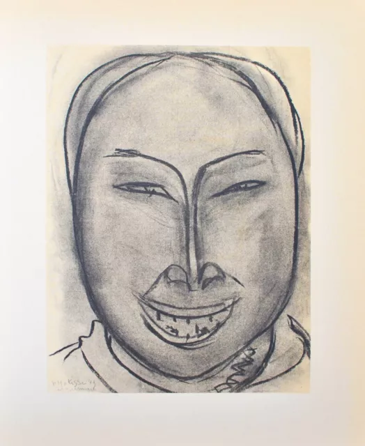 Henri MATISSE : Portrait d'Inuit, LITHOGRAPHIE signée, 1954