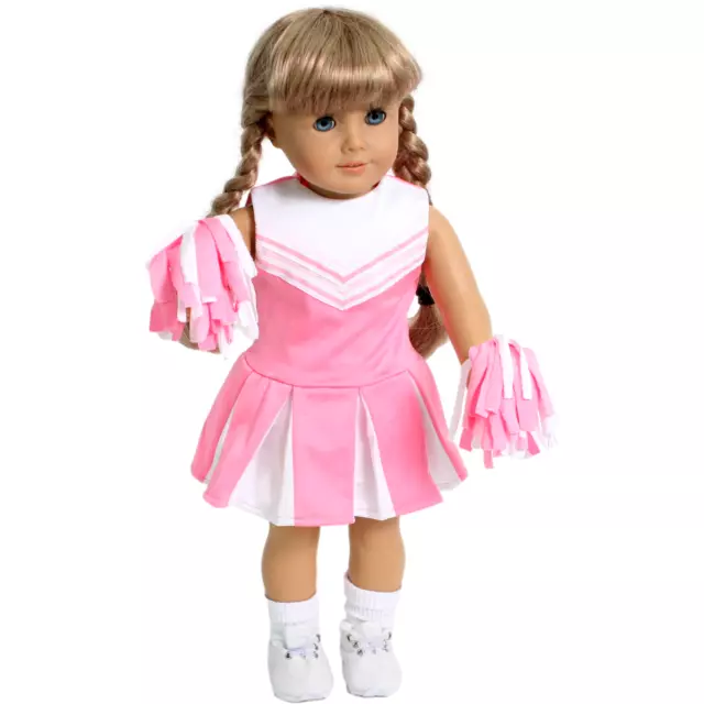 Pink Cheerleader Outfit 18" Doll Clothes for American Girl Dolls