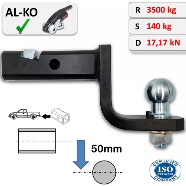  Fabrication d'attelage de remorque, récepteur d'attelage de  Langue à Montage sur Boule de remorque de 2 pouces/50 mm pour Camion de  Caravane d'attelage de remorquage