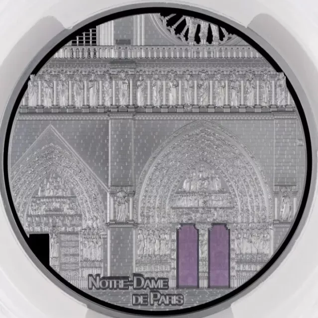Notre Dame de Paris 2021 Tiffany Art Metropolis - 5oz Black Silver PCGS PR70 MHE