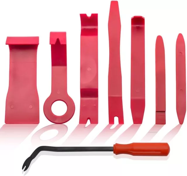 Kit Utensili Smontaggio Pannelli Scocche Cruscotto Auto Cunei Di Plastica Leve