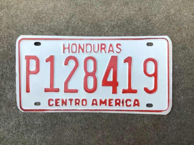 1986 to 1993 - HONDURAS - LICENSE PLATE - CENTRAL / CENTRO  AMERICA - NOS