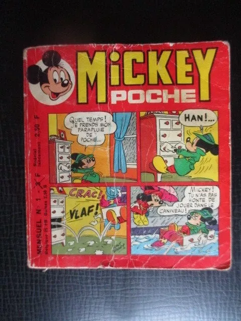 Mickey poche N° 1 Walt Disney 1974