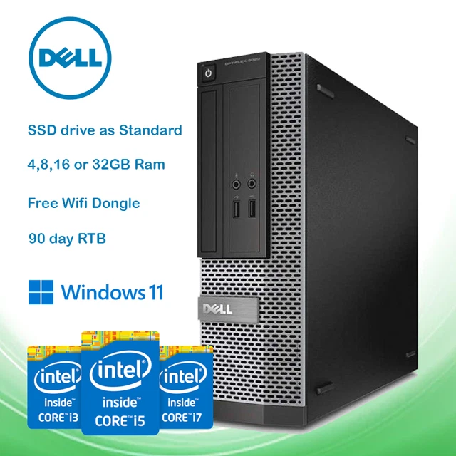 WINDOWS 11 DESKTOP PC Dell OptiPlex 7010 SFF i3/i5/i7 4,8,16,32GB £