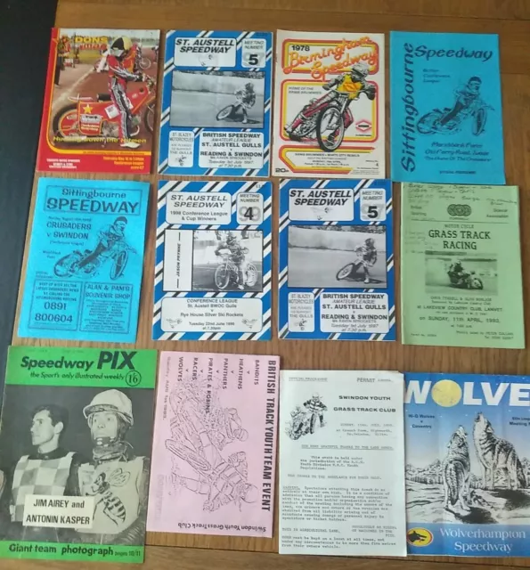 12 X Mixed Speedway Programmes  90s......9