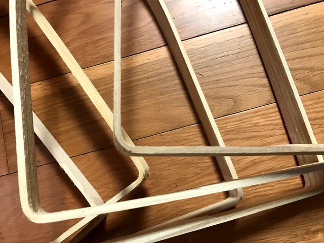 Basket Weaving Supplies Lot of 6 Handles Frames Rattan Natural Oak Baskets 1" 3