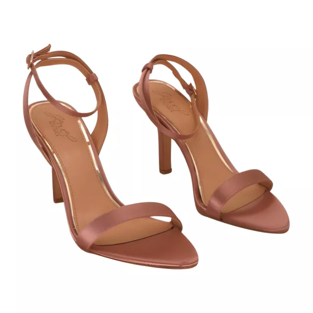 Jewel Badgley Mischka Women's OJAI II Heeled Sandal, Blush Satin, Size 9