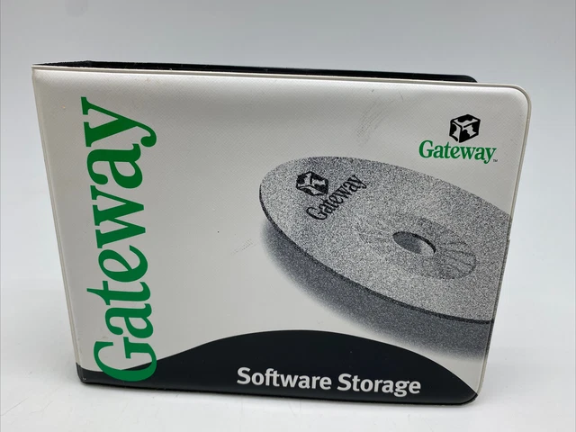 1999 Gateway Computers Software CD-ROM Disc Storage 2 Ring Binder 1.5"